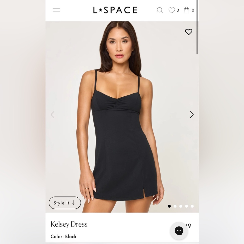 L*Space Black Kelsey Active Dress NWT Size S